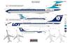 KP Model 1/144 Tu-134A Passenger Plane LOT Polish Airlines/Malev Hungarian Airlines Plastic Model Kit KPM14411 (Airplane)