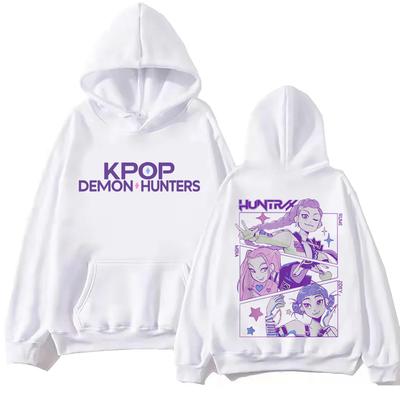 Kpop Demon Hunters 2025 Горячий Аниме Худи Харадзюку Хип-Хоп Пуловер Топы Толстовка Подарок
