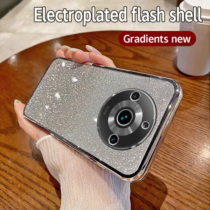 Для OPPO Realme 11 Pro Чехол Realme 11 Pro+ Чехол для телефона Блестящий блестящий силиконовый объектив камеры Мягкая задняя крышка