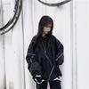 Толстовки без шляпы Harajuku BF Style Черные хип-хоп Шикарные толстовки для подростков Осенние модные универсальные повседневные простые женские уличные одежды Новинка