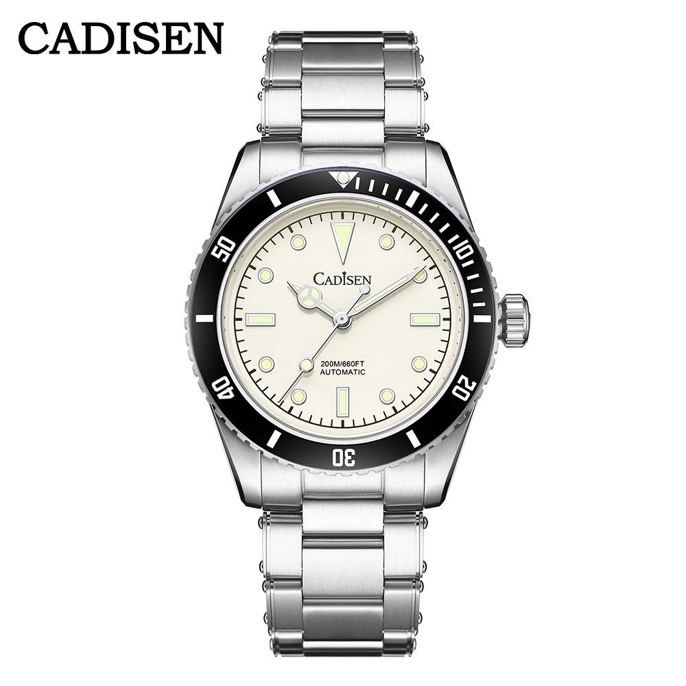Cadisen 8206 Новые роскошные мужские часы высшего бренда с коробкой 200 м водонепроницаемые автоматические мужские механические часы