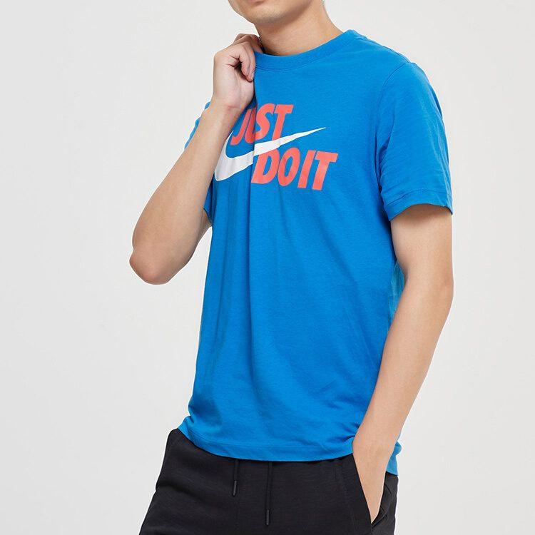 Nike T Shirt Men's Light Photo Blue AR5007-435