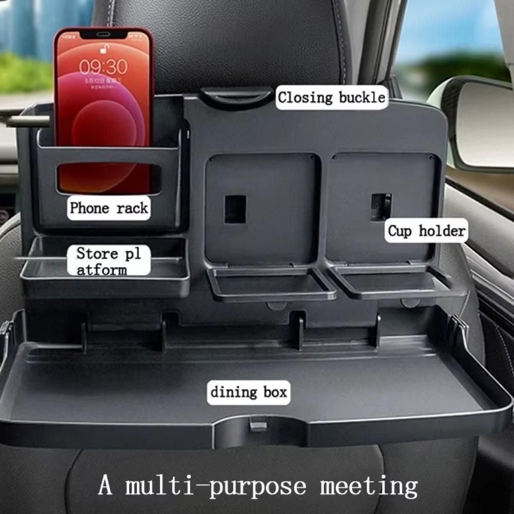 Plastic Car Dining Table Multi-function Back Seat Organizer Useful Car Storage Shelf Car Interior