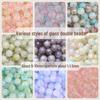 Летний желеобразный браслет из двойного стекла с бусинами, DIY-набор с золотой пудрой