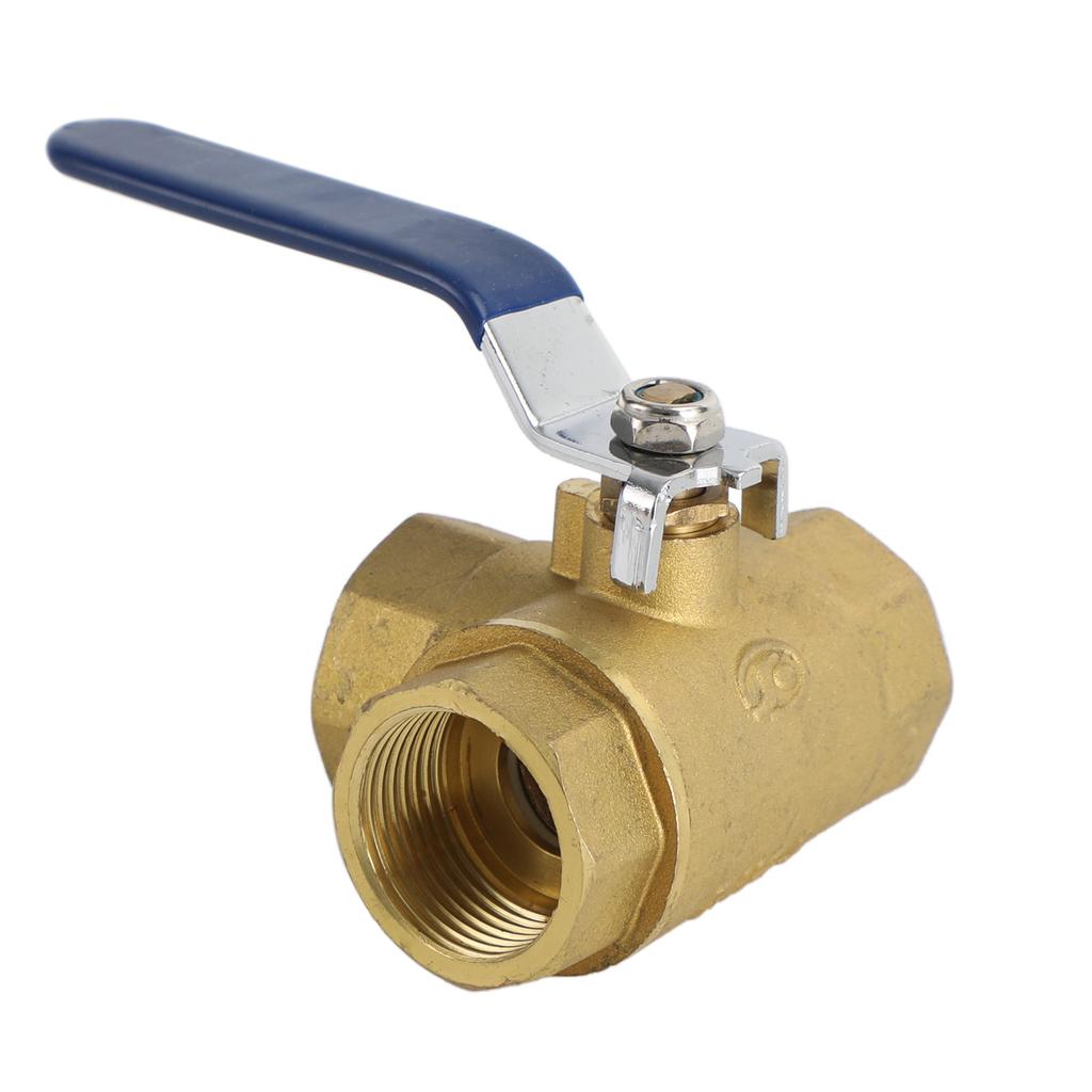 G1" 3 Way Ball Valve Three T Port Brass Female Type For Water Oil And Gas