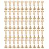 50Pcs Decorative Rivets 50Pcs Slot Flat Head Screws Brass Screw Rivet Set for DIY Leather Crafting