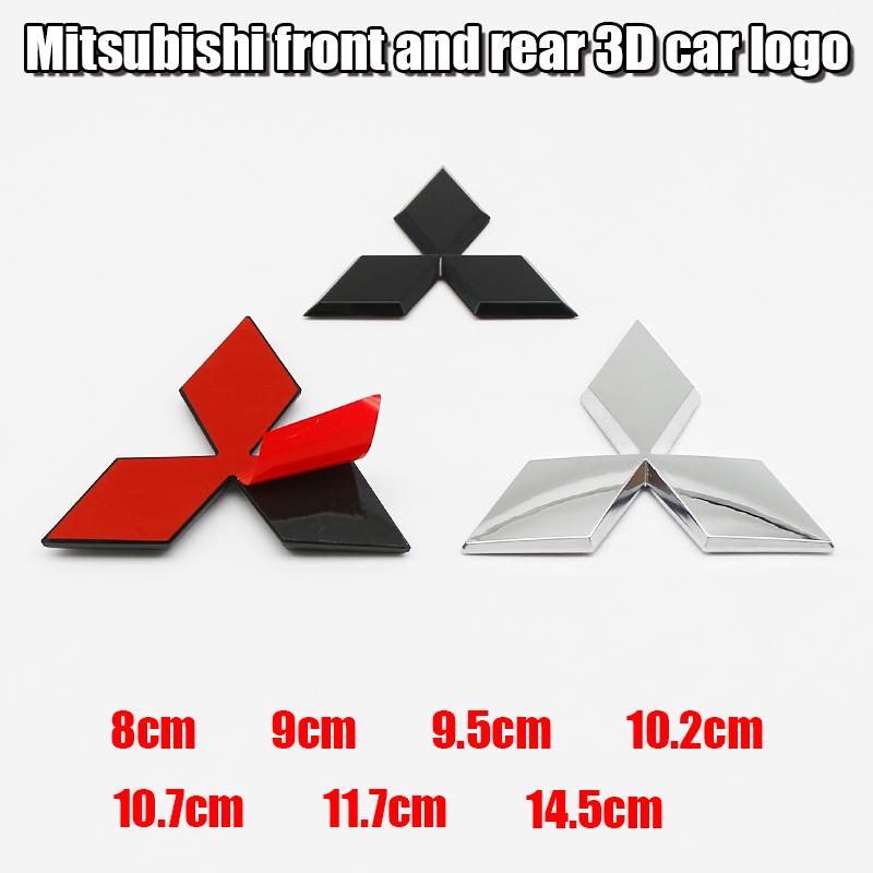 ABS Car Front Grille Logo Badge Decoration Sticker for Mitsubishi Pajero Outlander XL Montero Lancer Galant Xpander Accessories