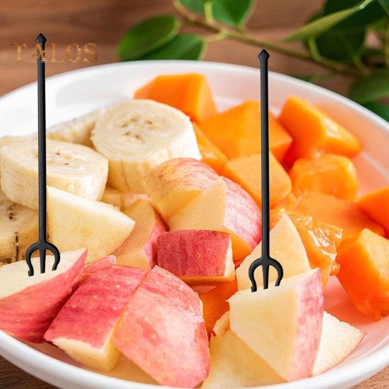 Вилка для торта, легко чистящаяся, многоцветная, прочная, металлическая вилка для фруктов из нержавеющей стали, товары для дома