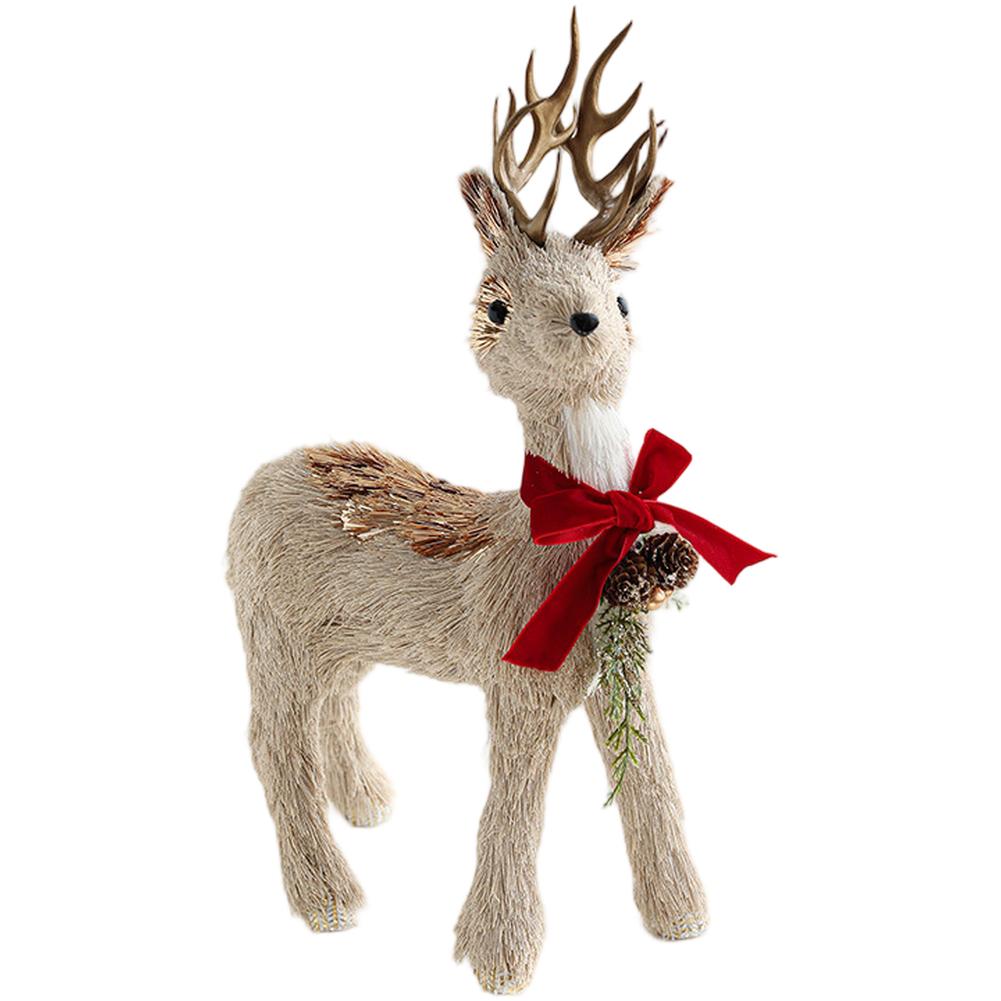 1 шт. Декоративная подвеска Плюшевая игрушка Лось Пена Рождественский лось Плюшевая кукла Оформление витрины Настольный декор Скандинавский стиль 7 вариантов