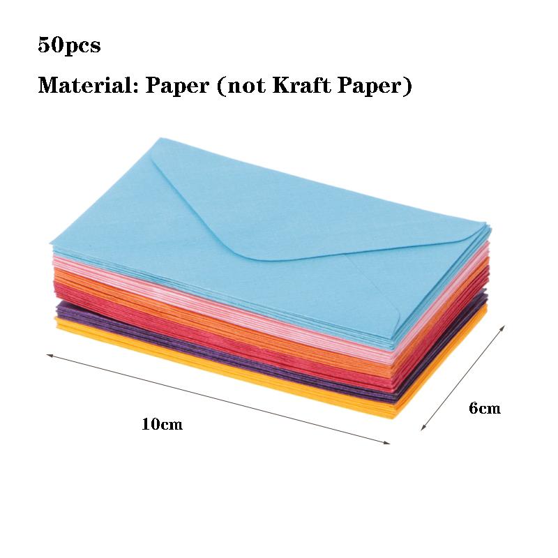 50 шт./лот черно-бело-красные конверты из крафт-бумаги в винтажном европейском стиле для визитных карточек и приглашений