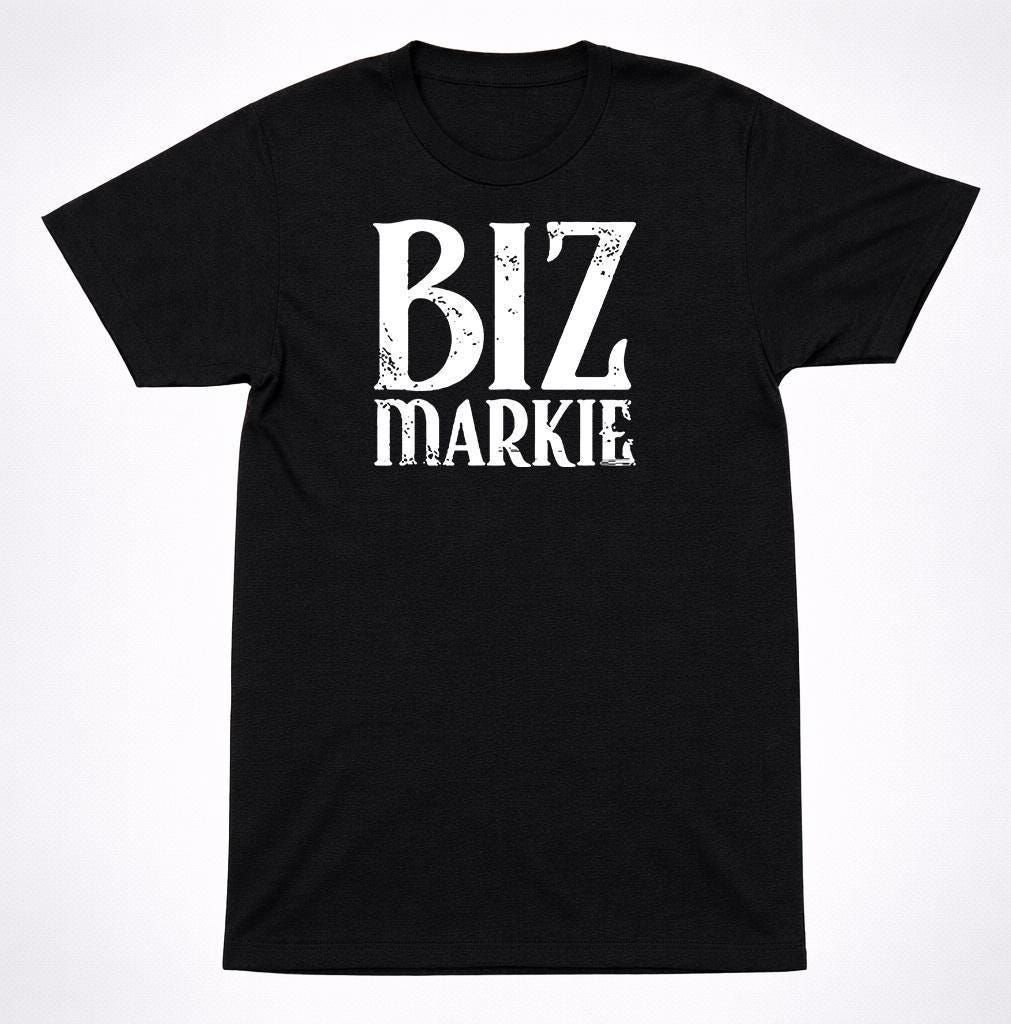 Футболка с потертым логотипом Biz Markie Классическая футболка с графикой Легенда Хип-Хопа и Рэпа