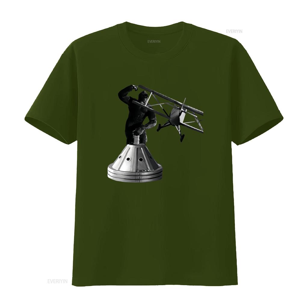 King Kong 1933 Movie Tower T Shirt vintage Washed Slightly Casual Top For Everyday Wear graphic Comfortable fashion Stylish
