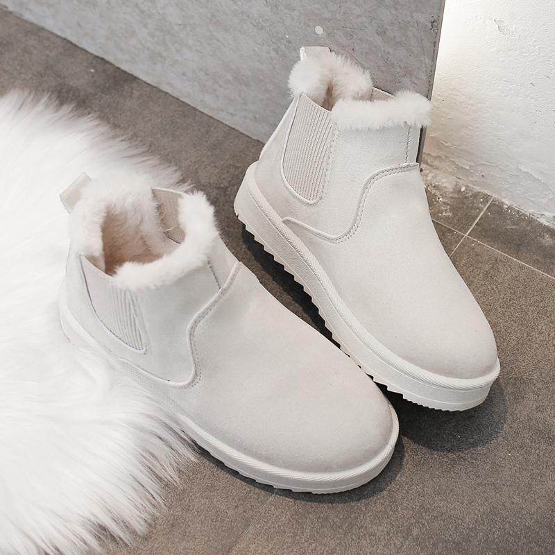2024 New Women's Snow Boots Comfortable Warm Plush Ankle Boots Women Classic Thickened Fluff Winter Ladies Shoes Chunky Boots Woman