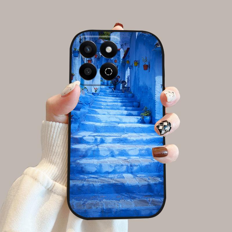 Мультяшный чехол-книжка для Honor 200 Smart Case X7c 4G Силиконовый мягкий ТПУ чехол для телефона для Honor Play 60 Plus 5G Защитный чехол Funda Cases