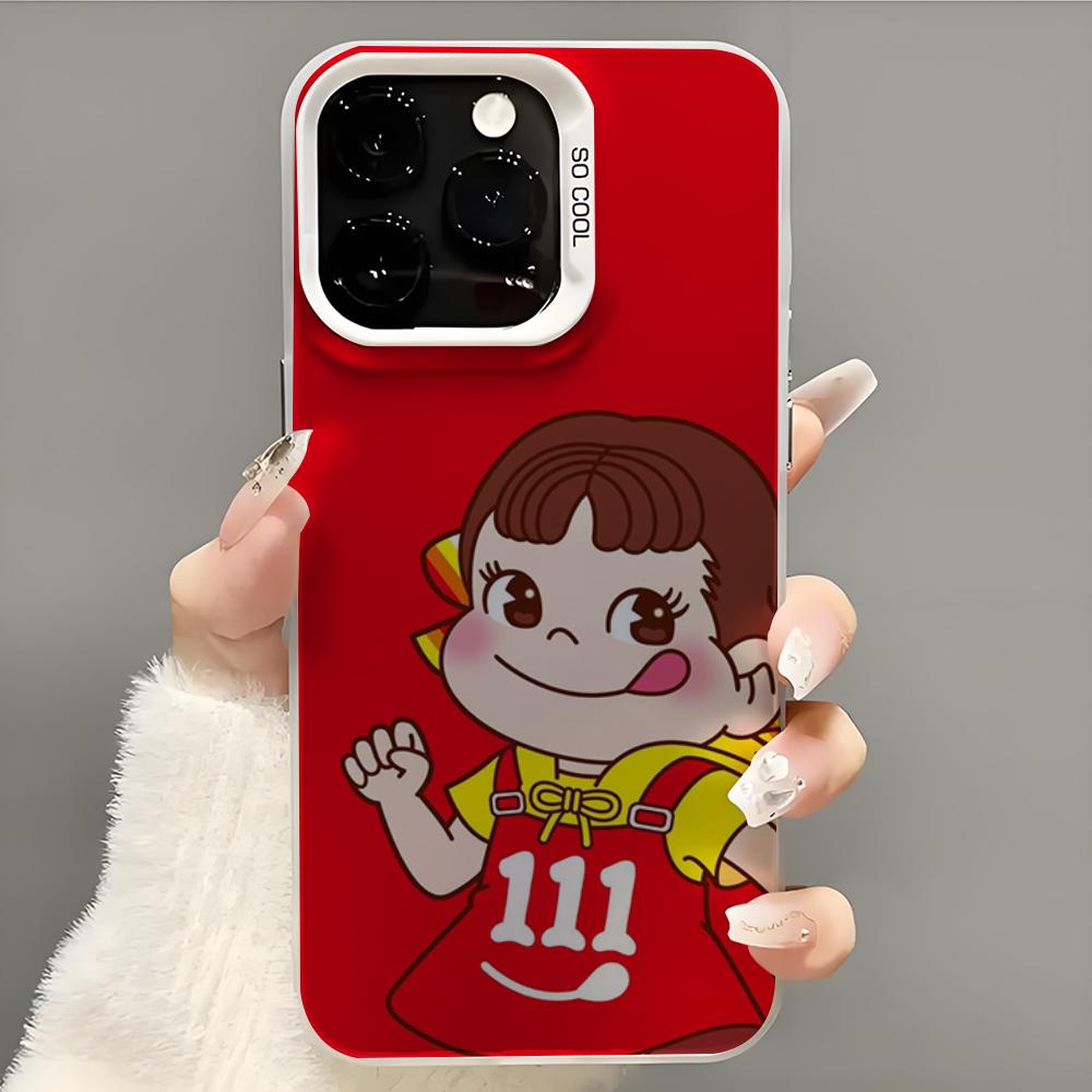 Fujiya Milky Peko-Chan Phone Case Phone Case For iPhone 14 16 15 11 12 13 Pro Max Mini Plus Shockproof Cover