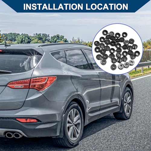 Хихаха Крышки для винтов/Для автомобиля/Пластиковые 4 мм/20 шт. Черные