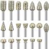 20pcs/set 3mm Diamond Burr Bits Cylindrical Engraving Drill Bit Dremel Rotary Tools