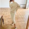 Autumn and Winter Women's Sweater Set Fashion High Neck Loose Fit Women's Set Skirt