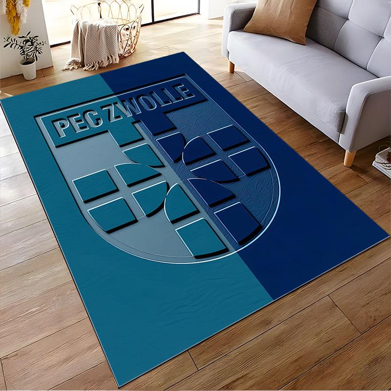 Ковер с логотипом PEC Zwolle, подходит в качестве нескользящего коврика для гостиной или дивана в спальне