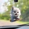 Подвеска для автомобиля Cat, 2D, плоская акриловая подвеска для зеркала заднего вида автомобиля, подвеска в виде котенка