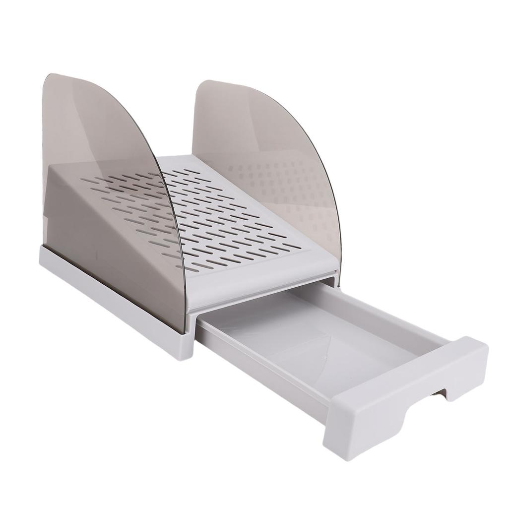 Cat Litter Ramp with Drawer Baffles Height Elevated Litter Box Step Stool Anti Tracking Easy To Clean