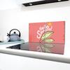 GLASS CUTTING BOARD PLATE 2x40x52 FLOWERS