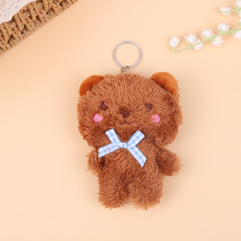Мультяшное животное, маленький медвежонок, кролик, лягушка, курица, фаршированная плюшевая игрушка, плюшевый брелок