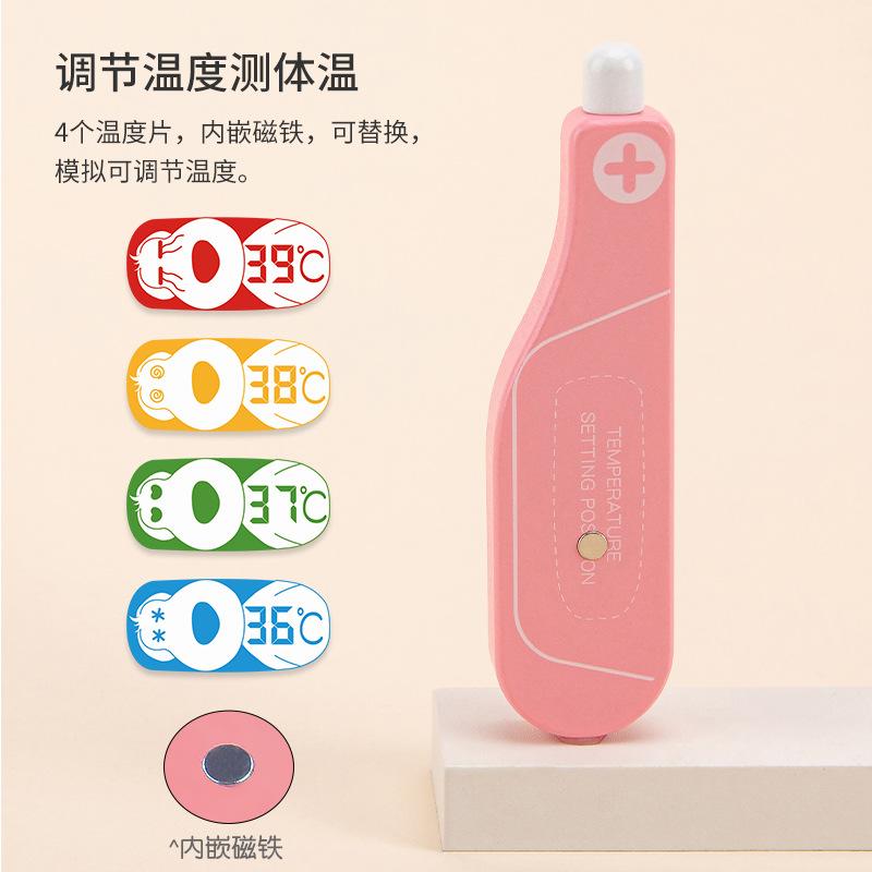 Детская имитация семьи врач общей практики ролевая игра девочка аускультация инъекция аптечка деревянный набор игрушка