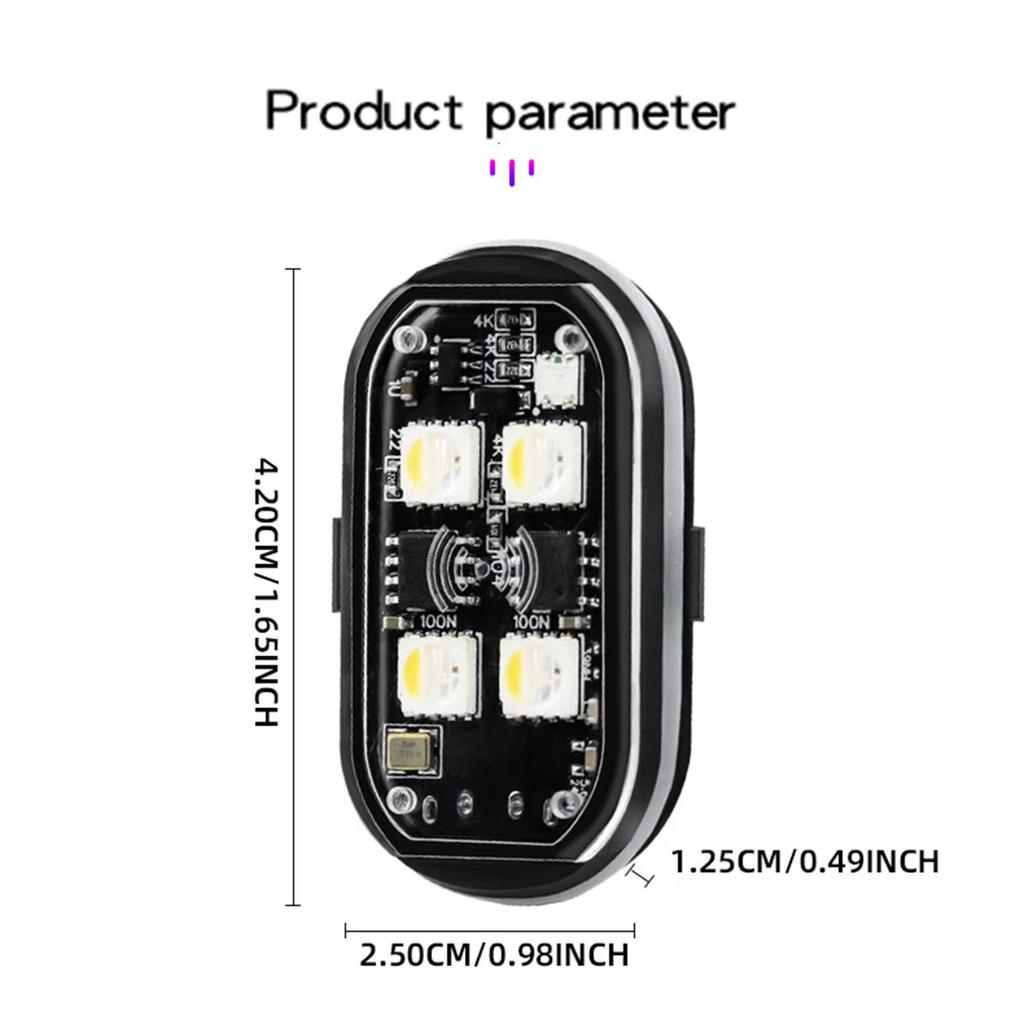 RGB Led Car Strobe Lights Motorcycle LED Flash Position Wireless Light Aircraft Airplane Helicopter Warning Lights Accessories