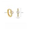 S925 Sterling Silver Inlaid Zircon Star Earrings Light Luxury Fashionable Electroplated K Gold Wedding Party Earrings
