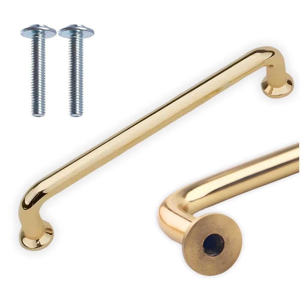 Kitchen railing furniture handle cabinet gold long gloss retro loft 128mm