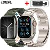 Классический металлический ремешок для Apple Watch Ultra 2, 49 мм, 45 мм, 41 мм, 40 мм, 44 мм, 42 мм, 38 мм, ремешок из нержавеющей стали для iWatch Series 9, 8, 7, 6, 5, 4 SE 3 Correa
