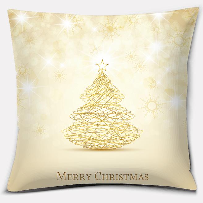 Золотое Рождественское украшение серии Подушка Подарок Украшение для дома и офиса Подушка Спальня Диван Автомобиль Чехлы