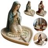 Holy Mother Father Statue Prayer Tray Resins Religious Decors Rosary Beads Jewelry Box For Home Desktop Church Or Gift Giving