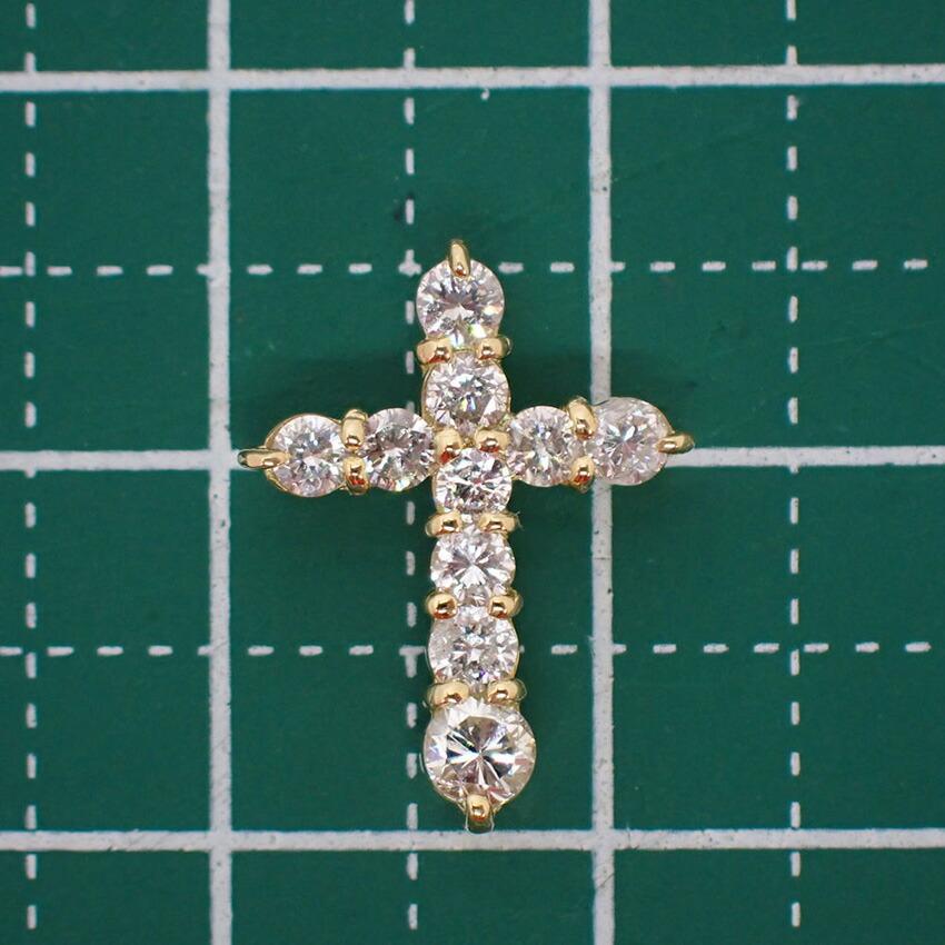 [Новинка] Подвеска-крест с градиентом K18 Diamond/0,45 карата [f3-9]