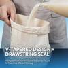Nut Milk Bags 3 Pack Organic Cotton & Linen V Shape Strainer with Drawstring