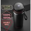 Vacuum Thermal Flask 1000ml 1800ml LED Temperature Display Water Bottle Double Wall Stainless Steel Thermos