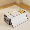 Visible Large Capacity Storage Box Portable Household Clothes Organizer with Handles Foldable Dustproof Quilt Zipper Container