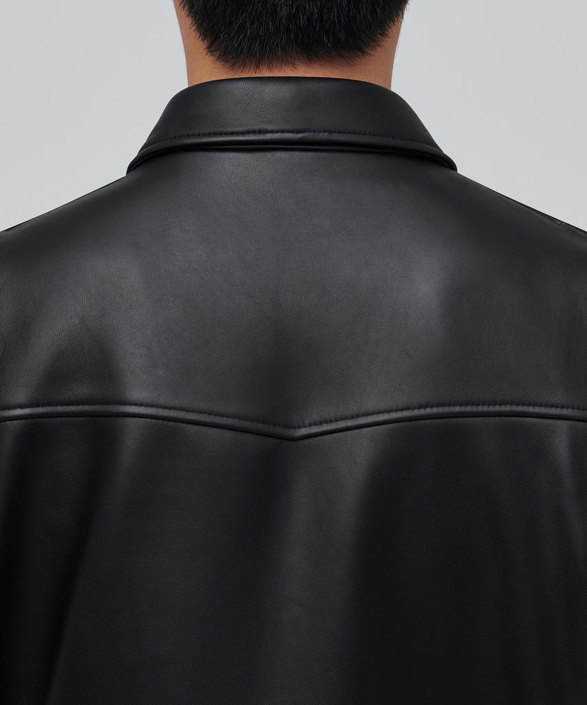 Musinsa Standard Lambskin Single Rider Jacket [Black]