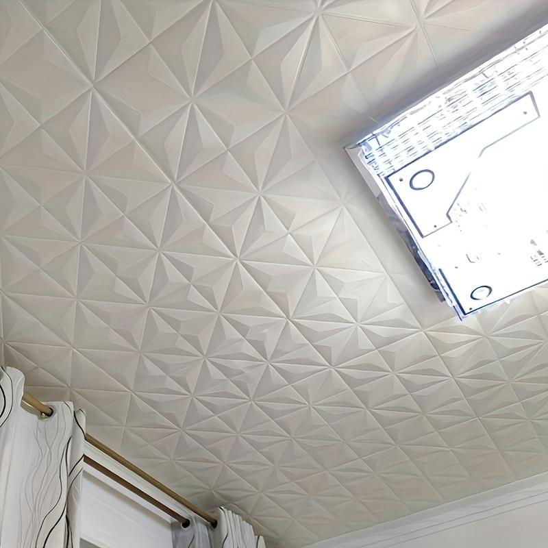 35*35cm Waterproof Bed Room Decor Decoration Wallpaper Anti-collision Peel and Stick Ceiling 3d Wall Stickers Background Home