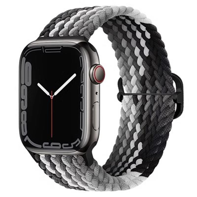 Braided Loop For Apple watch Strap 44mm 40mm 45mm 41mm 42mm 38mm 49mm Elastic Solo bracelet iWatch series 7 se 3 6 Ultra 8 Band