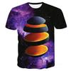 Summer Fashion Night Starry Sky Fruit Pattern 3D Digital Printing Men's Women's Short Sleeved T-shirt