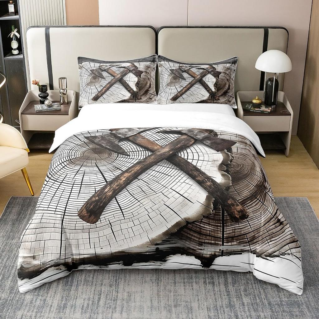 Комплект пододеяльника Axe для подростков, взрослых, мужчин, размер Queen, легкий пододеяльник с 2 наволочками, традиционный комплект постельного белья для битвы, без одеяла