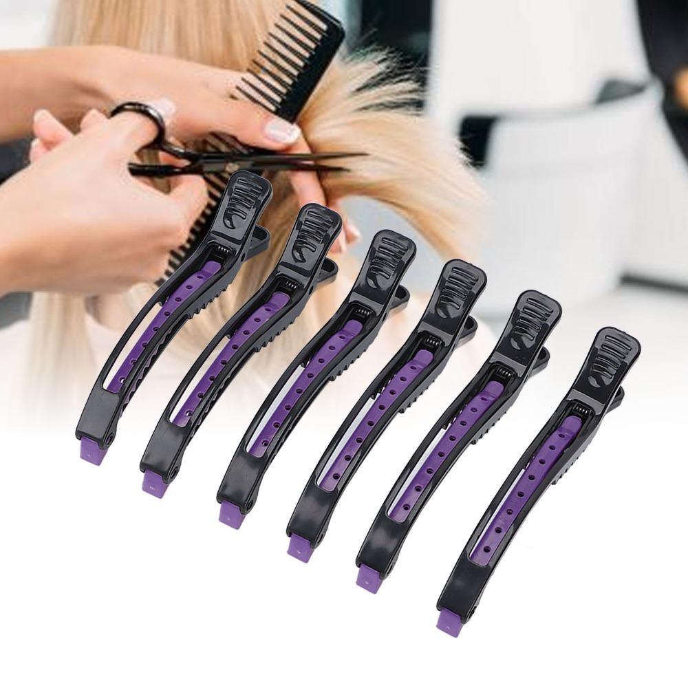 6 PCS Lightweight Professional Hair Clip Portable Design Duckbill Hair Clip Home Salon