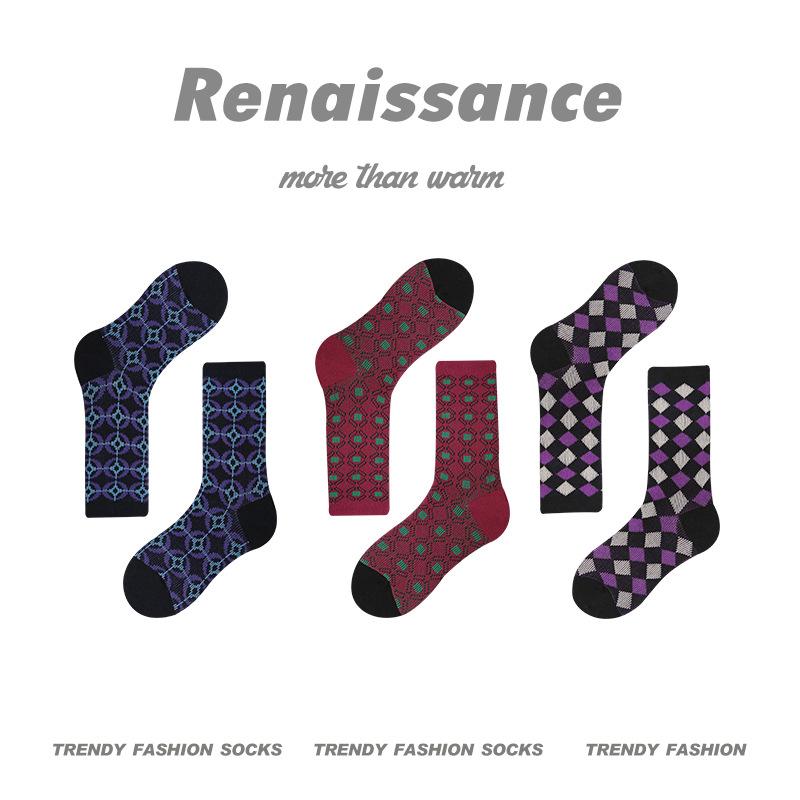 3 пары женских весенне-осенних носков-гольф в стиле ретро, новый тренд