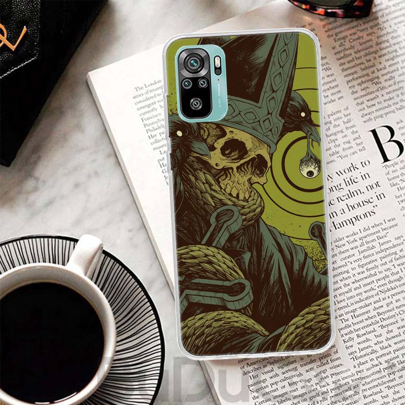 Crow Raven Dark Skull Cover For Xiaomi Redmi Note 14 13 12S 12 11 Pro Plus Phone Case 11S 10S 10 11E 11T 14Pro 13Pro Print Coque