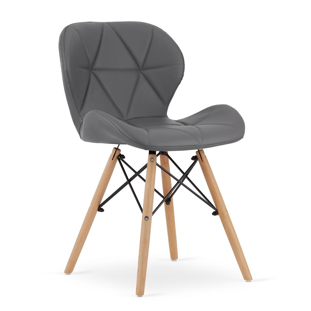 LAGO eco-leather chair - gray x 1