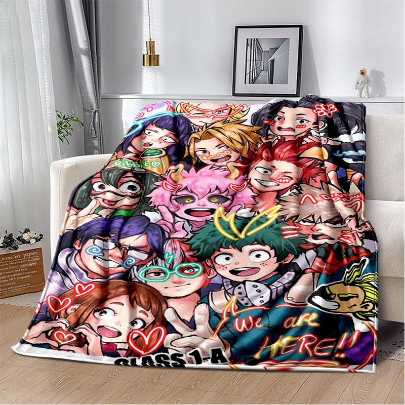 3D одеяло My Hero Academia Деку Бакуго Мультяшное Аниме, Мягкое плед для дома спальни кровати дивана путешествия пикника Покрытие для детей