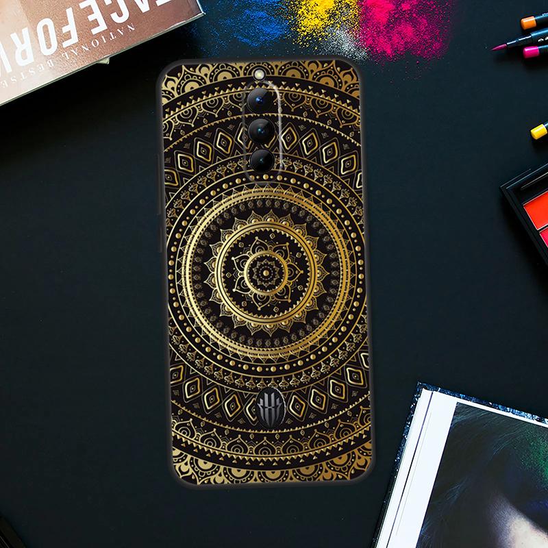 Indian Floral Henna Mandala Case For ZTE Nubia Red Magic 9 8 8S Pro Plus RedMagic 6S 7S Pro 6 7 Pro 5S 6R 5G Back Cover