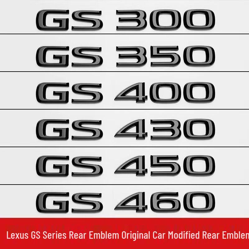 Совместимо с задним шильдиком Lexus GS350, GS250, GS300, GS400, GS430: Эмблемы с буквами и смещением